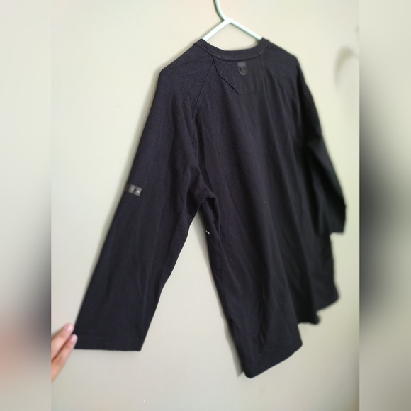 Women Under Armour Size L Fitted Black Tunic/Long Shirt 3/4 Sleeve “Unstoppable” - Picture 2 of 5